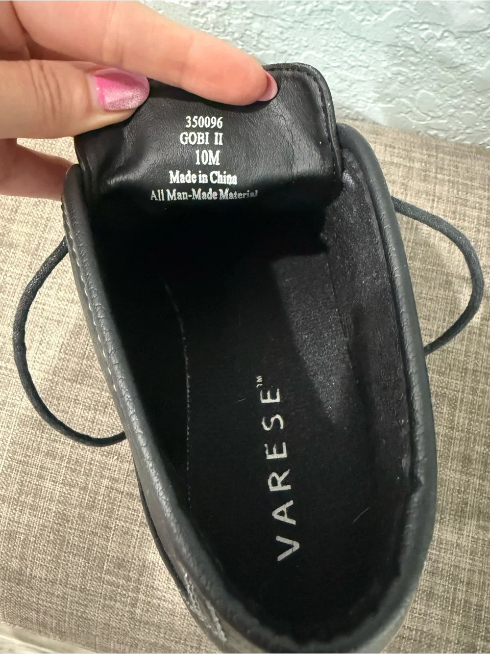 Men's Black Varese Shoes - Classic Lace-Up
